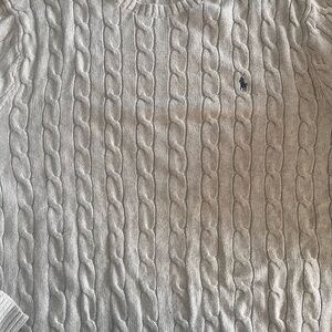 Ralph Lauren Grey Cable Knit Pullover Sz XL